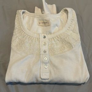 Lucky Brand embroidered fairisle Henley size L